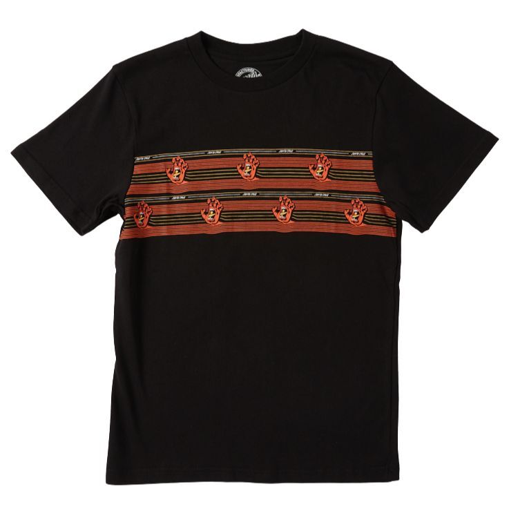 Santa Cruz Hand Hidden Stripe Black Youth T-Shirt [Size: 8]