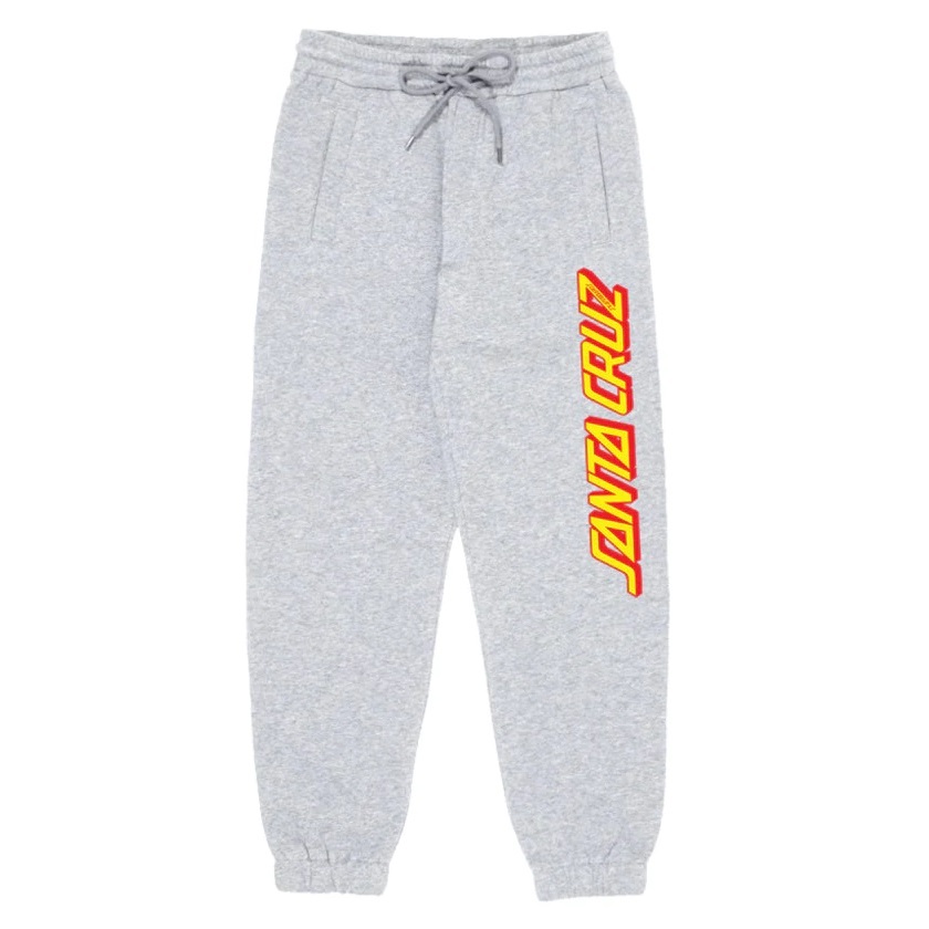 Santa Cruz Classic Strip Grey Marle Youth Track Pants [Size: 10]