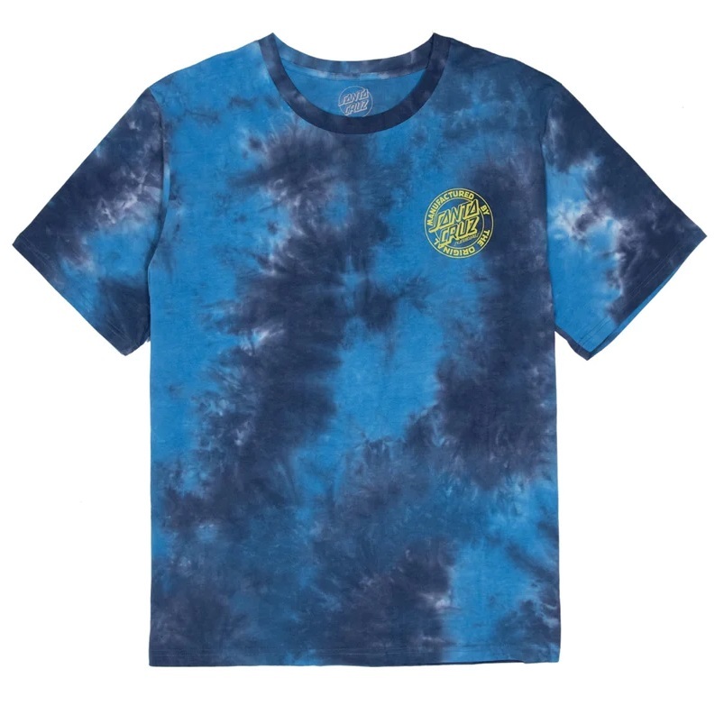 Santa Cruz MFG Dot Tie Dye Blue T-Shirt [Size: XL]