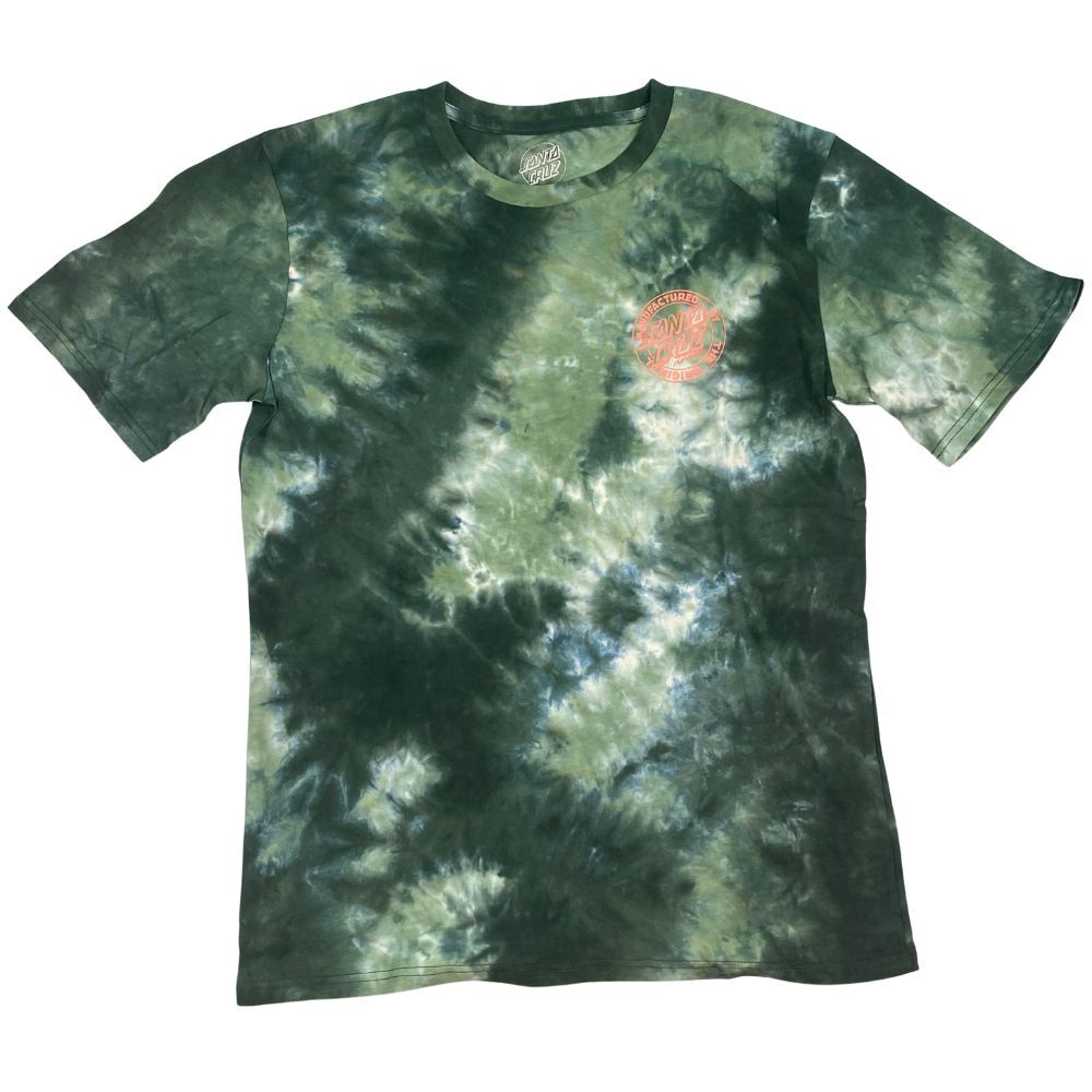 Santa Cruz MFG Dot Tie Dye Green T-Shirt [Size: XL]