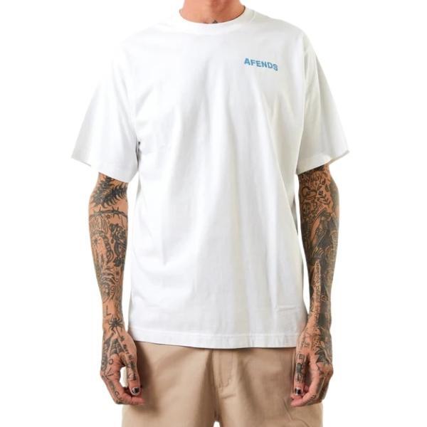 AFENDS Mens Sixsixsix - Retro Tee - White