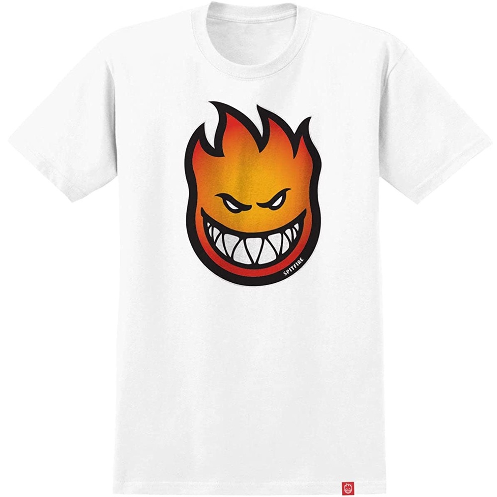 Spitfire Bighead Fade Fill White Orange Youth T-Shirt [Size: Youth S]