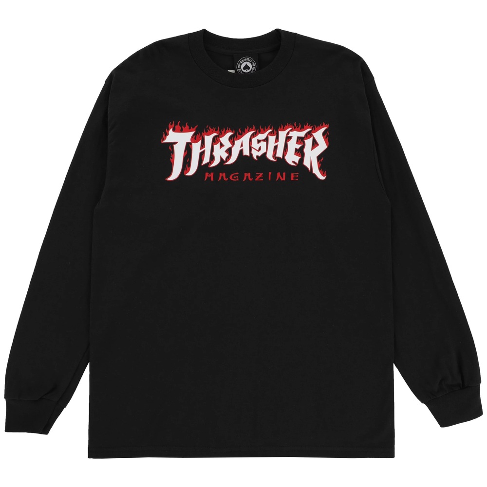 Thrasher Possessed Logo Black Long Sleeve Shirt [Size: S]