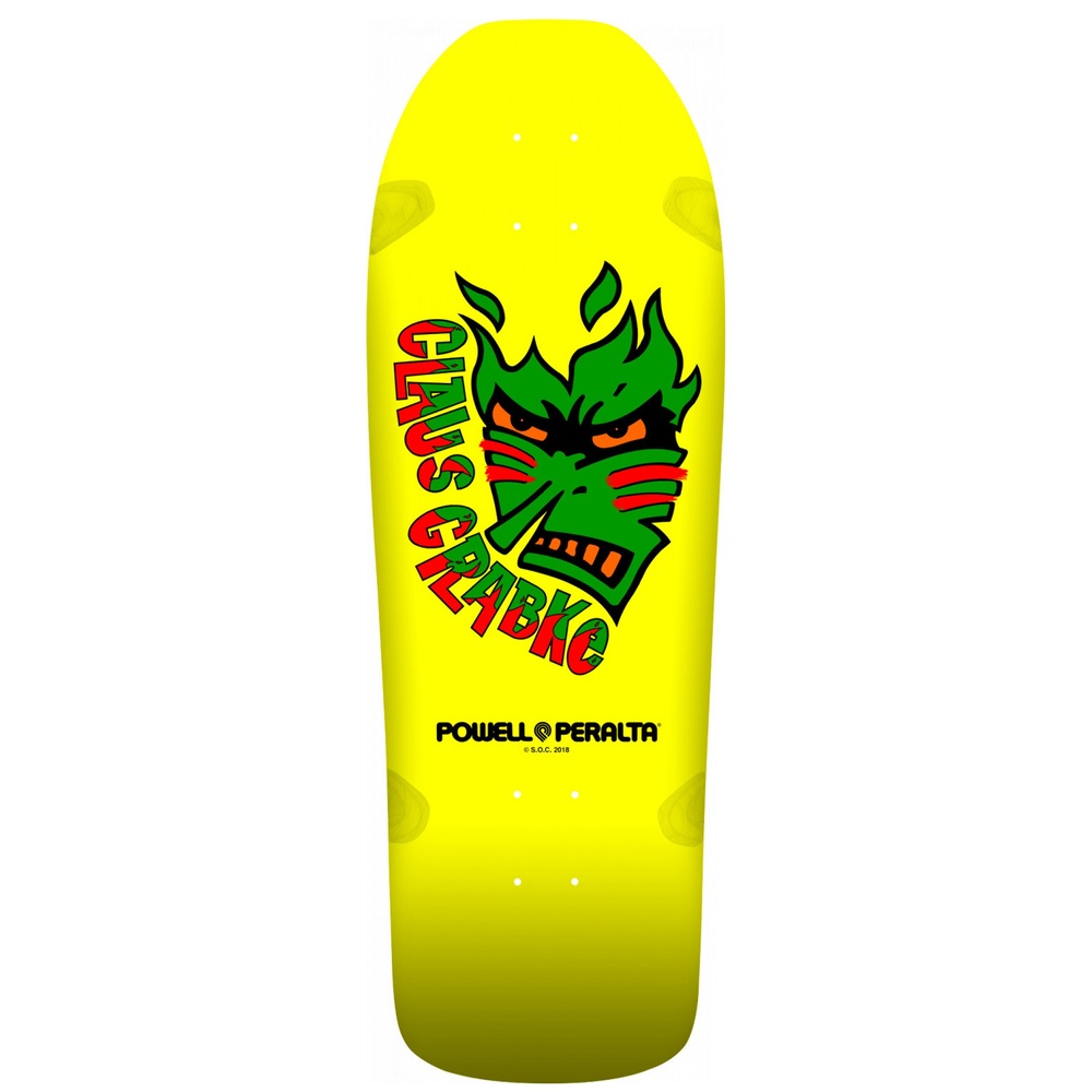 Powell Peralta Claus Grabke Yellow Skateboard Deck