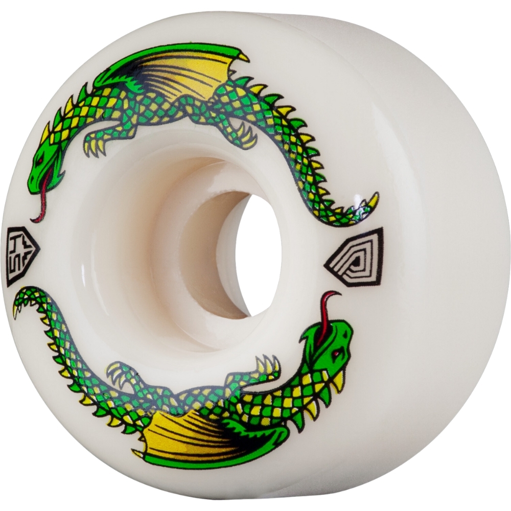 Powell Peralta Dragon Formula White 93A 54mm x 34mm Skateboard Wheels