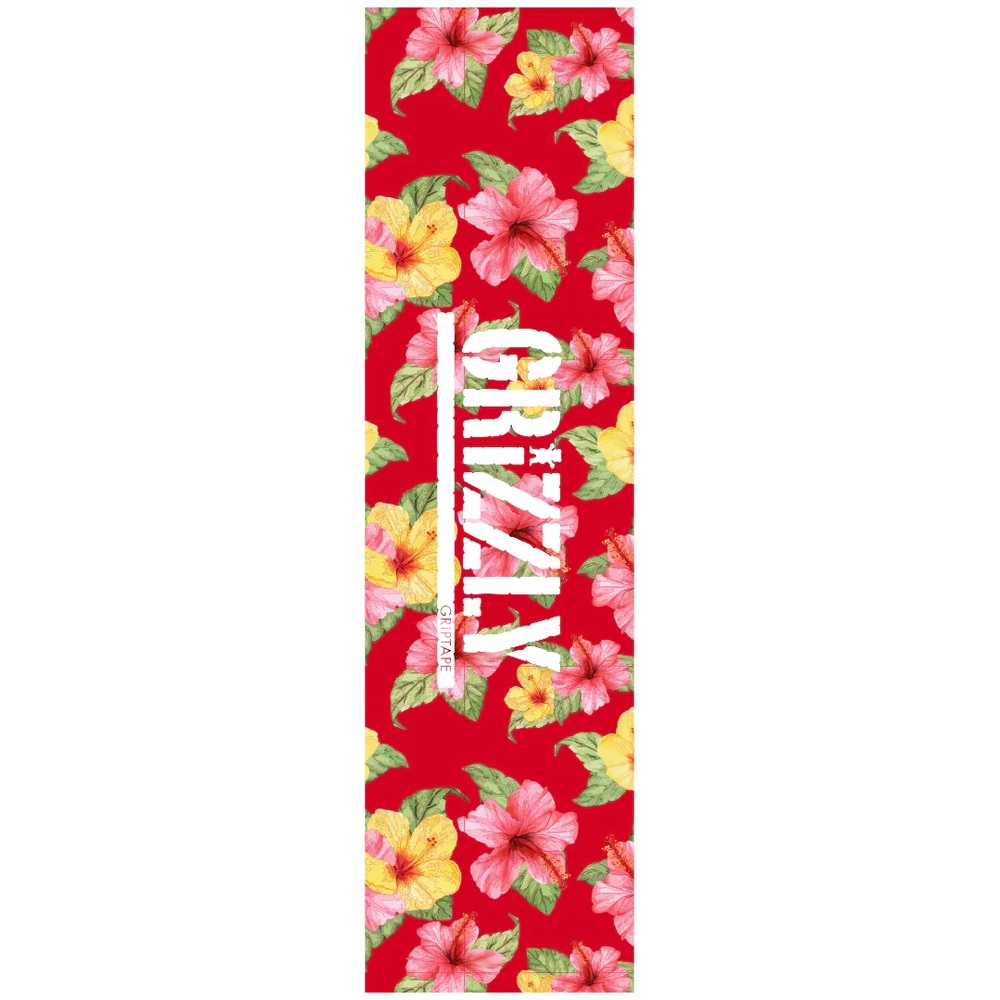 Grizzly Grip Honolulu Red 9 x 33 Skateboard Grip Tape Sheet