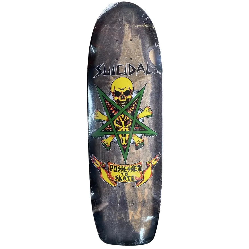 Dogtown Suicidal Skates Possessed To Skate 70s Rider Black 9.0 Skateboard Deck