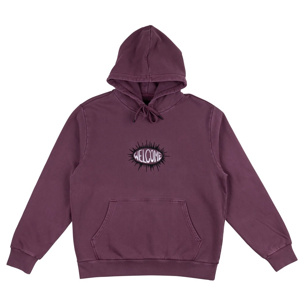 Welcome Skateboards Burst Garment Dyed Prune Hoodie [Size: M]