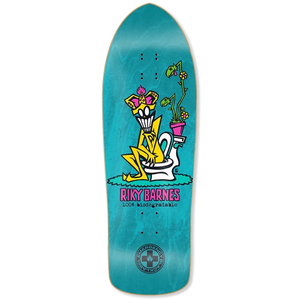 Black Label 100% Biodegradable Riky Barnes Aqua 10.0 Skateboard Deck