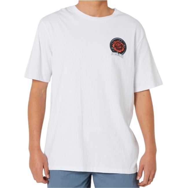 Santa Cruz Til The End Hand White T-Shirt [Size: S]