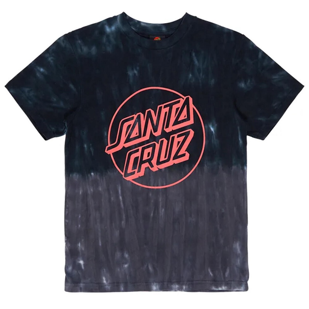 Santa Cruz Opus Dot Drip Black Tie Dye Youth T-Shirt [Size: 10]