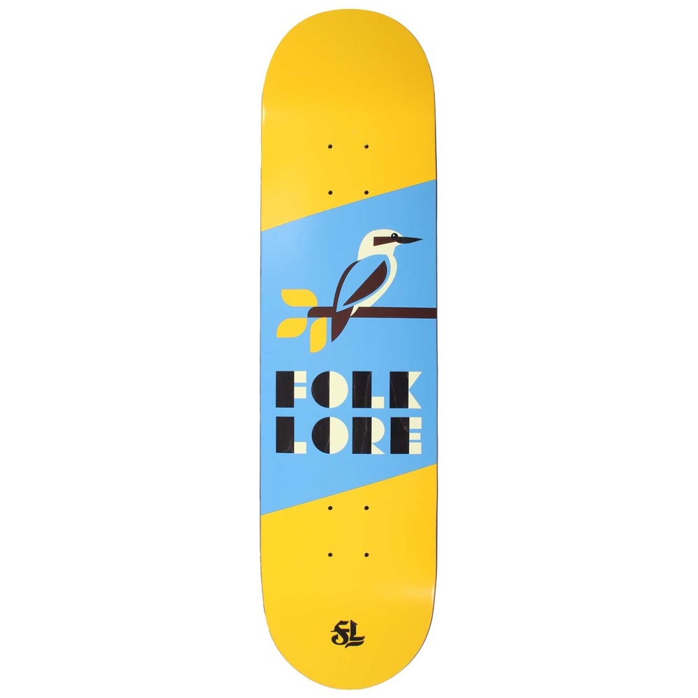 Folklore Warm Press Kookaburra Yellow 8.125 Skateboard Deck