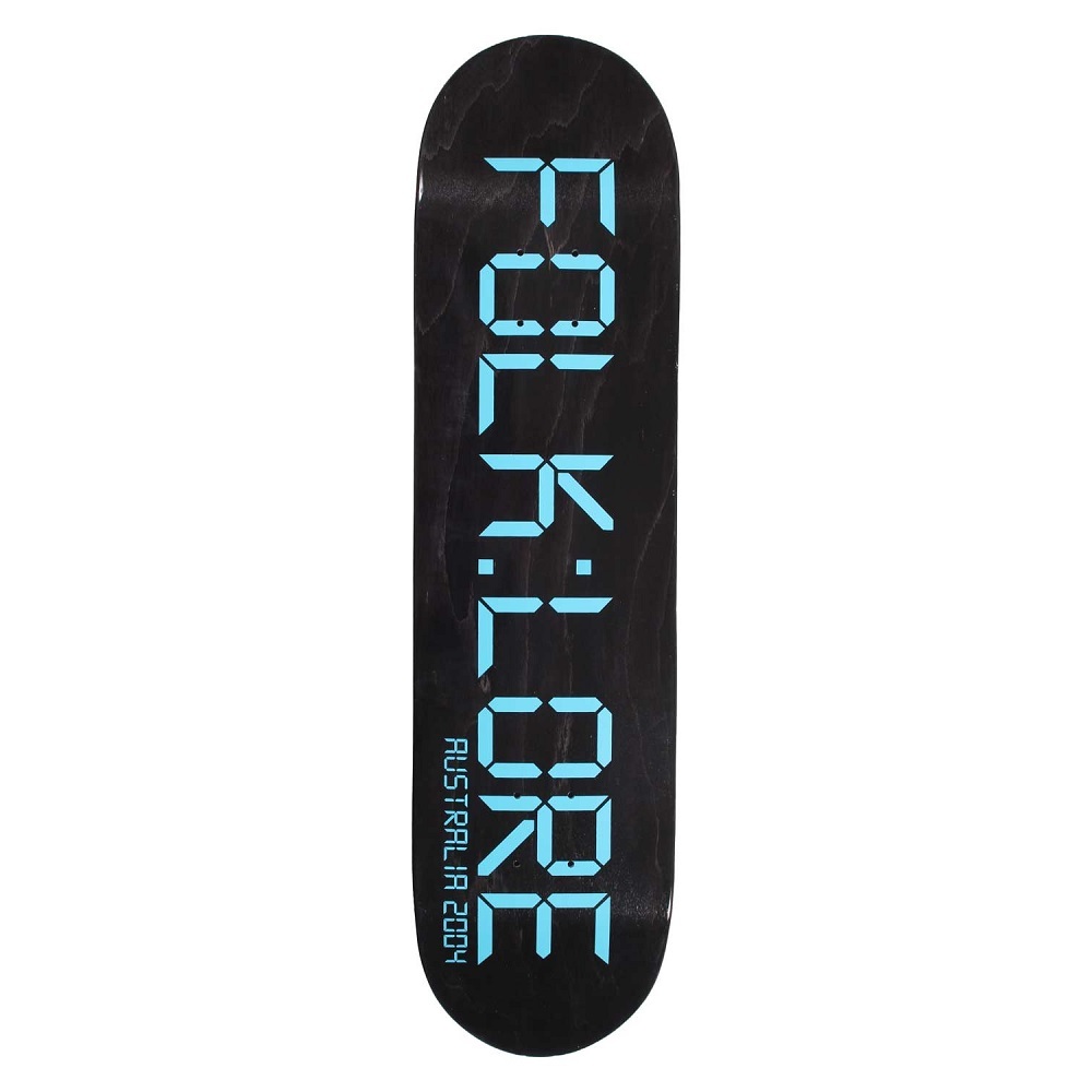 Folklore Warm Press Clock Blue 8.0 Skateboard Deck