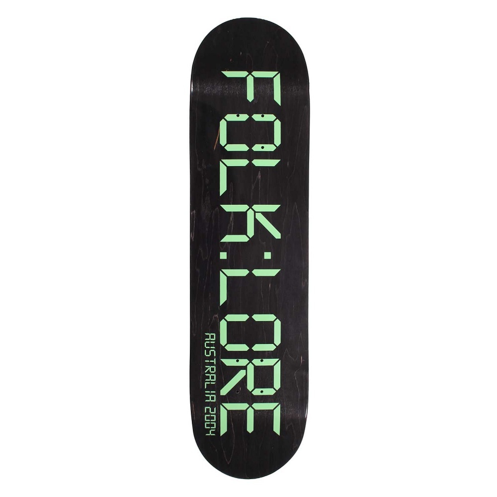Folklore Warm Press Clock Green 8.0 Skateboard Deck