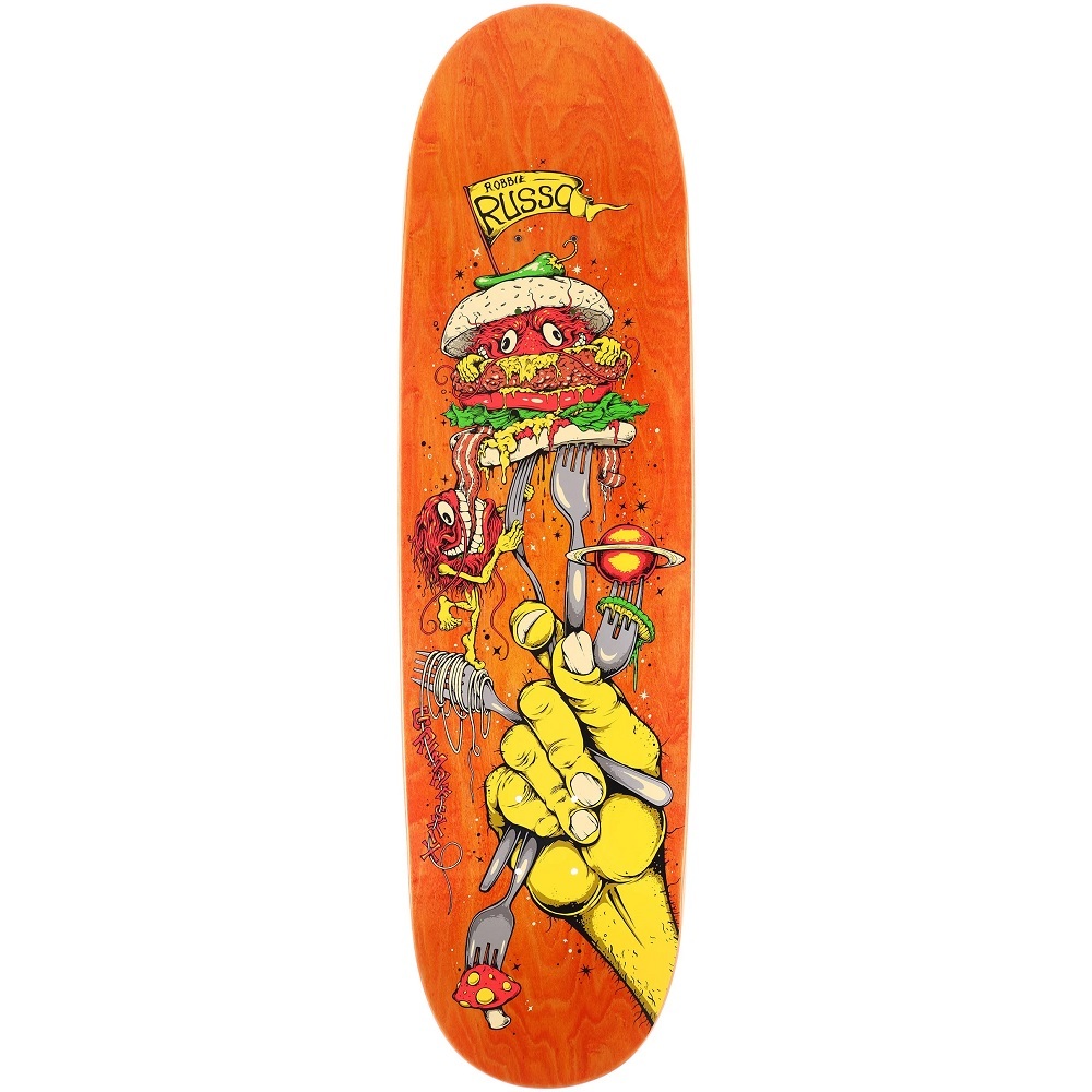 Anti Hero Russo Cookin With Grimple Orange 8.75 Skateboard Deck