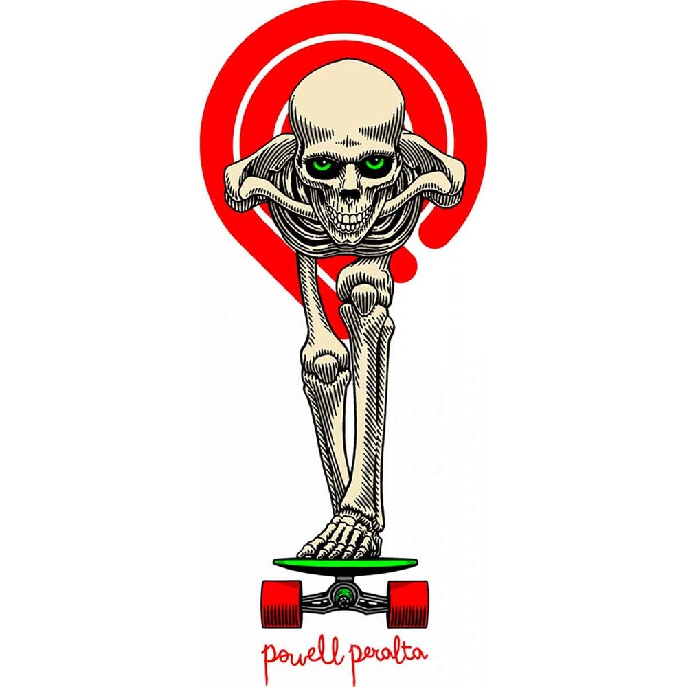 Powell Peralta Tucking Skeleton Skateboard Sticker