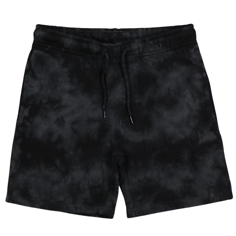 Santa Cruz Checked Out Flame Dot Black Tie Dye Youth Track Shorts [Size: 10]