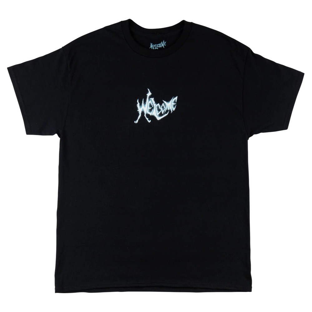 Welcome Skateboards Static Black T-Shirt [Size: S]