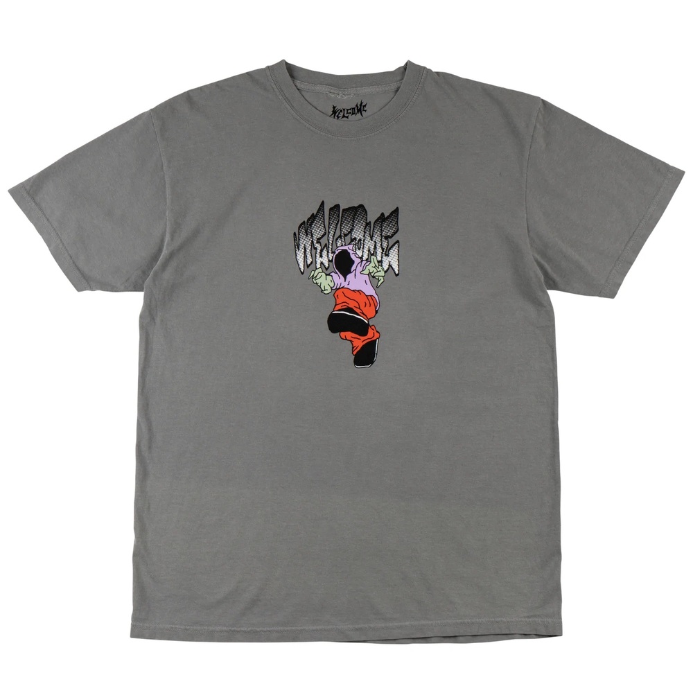 Welcome Skateboards Stomper Garment Dyed Grey T-Shirt [Size: M]