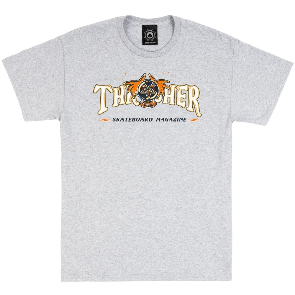 Thrasher Fortune Logo Ash Grey T-Shirt [Size: S]