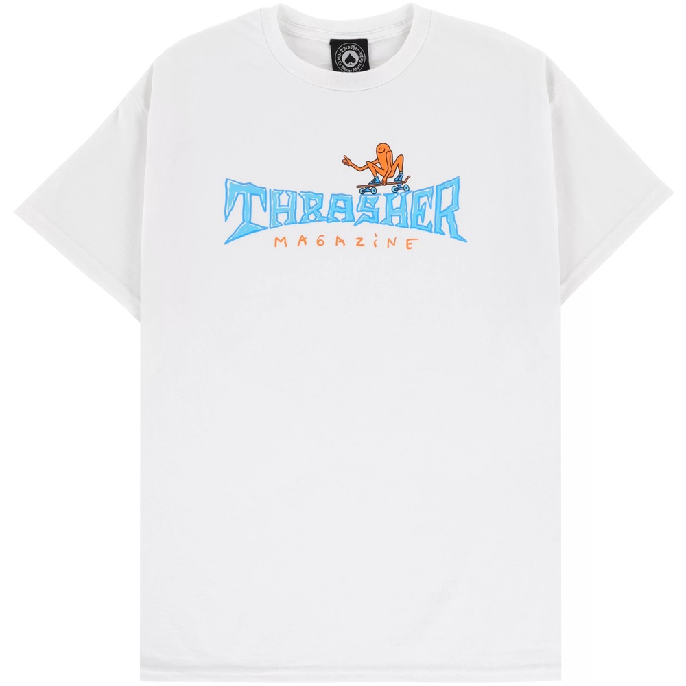Thrasher Gonz Thumbs Up White T-Shirt [Size: S]