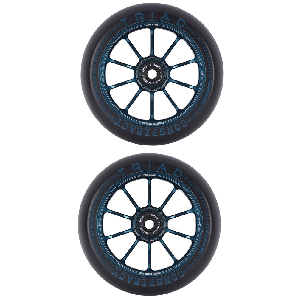 Triad Conspiracy Anodized Blue 120mm Scooter Wheels