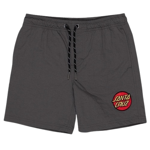 Santa Cruz Classic Dot Cruzier Charcoal Youth Shorts [Size: 8]