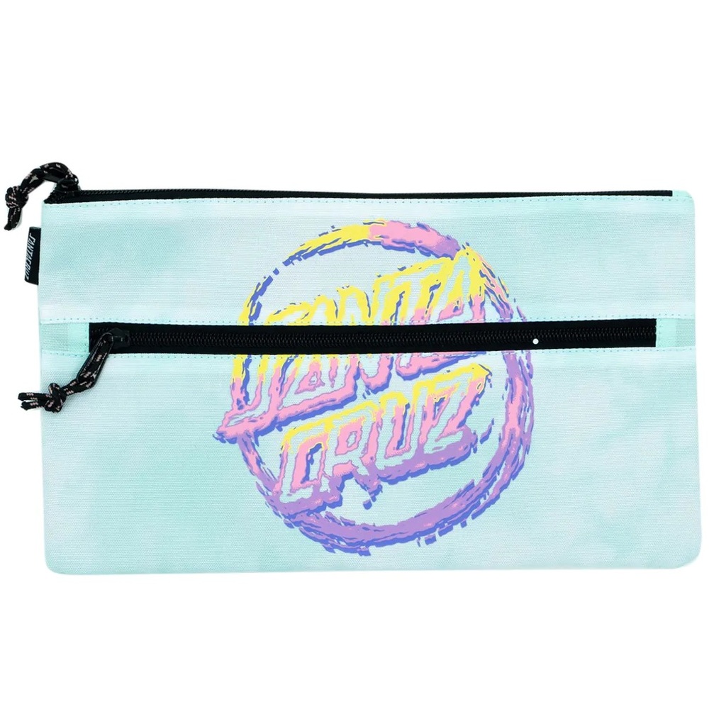 Santa Cruz Throwdown Dot Aqua Pencil Case