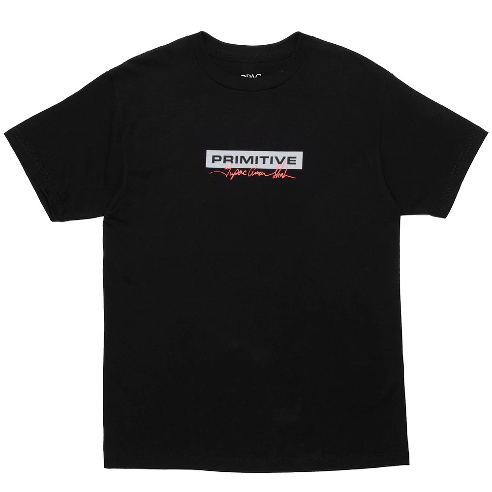 Primitive Tupac Shadows Black T-Shirt [Size: S]