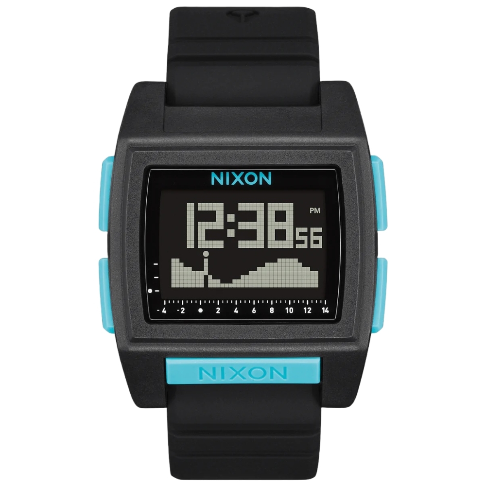 Nixon Base Tide Pro All Black Blue Watch