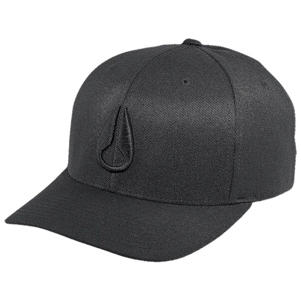 Nixon Deep Down Flexfit Athletic All Black Hat [Size: S/M]
