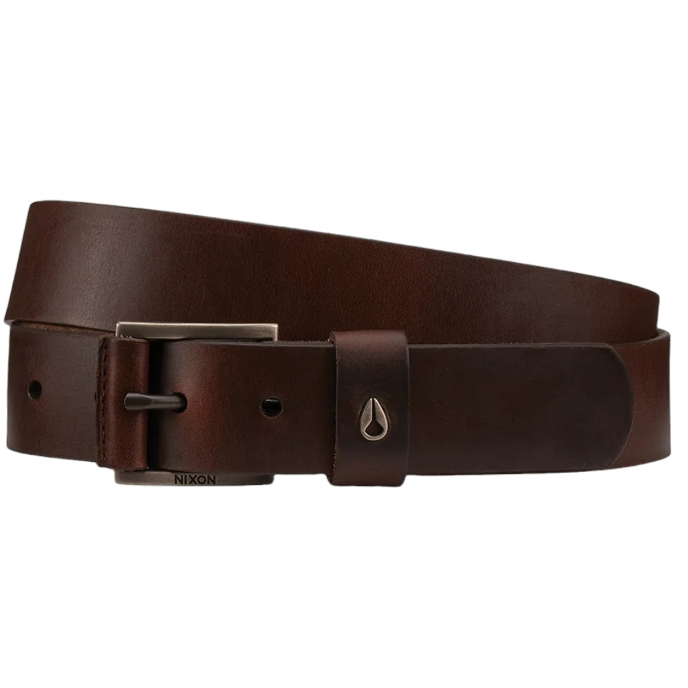 Nixon Americana Dark Brown Leather Belt [Size: M]