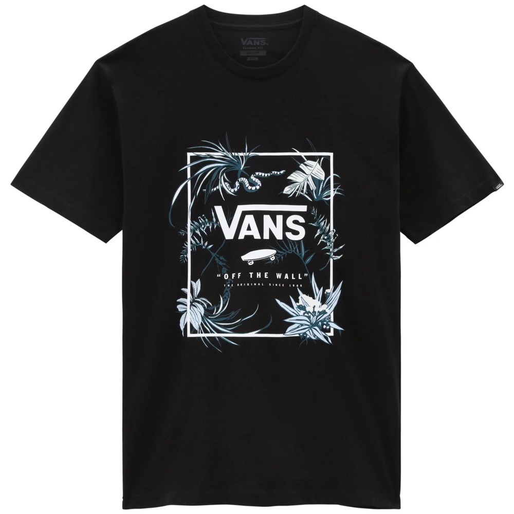 Vans Classic Print Box Black Deep Teal T-Shirt [Size: S]