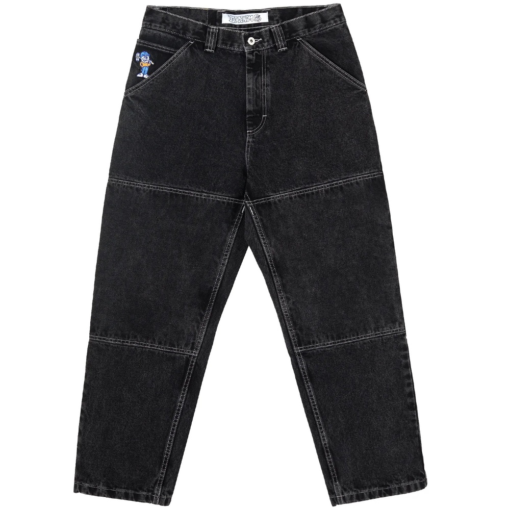 Polar Skate Co 93 Washed Black Work Pants [Size: 28/30]