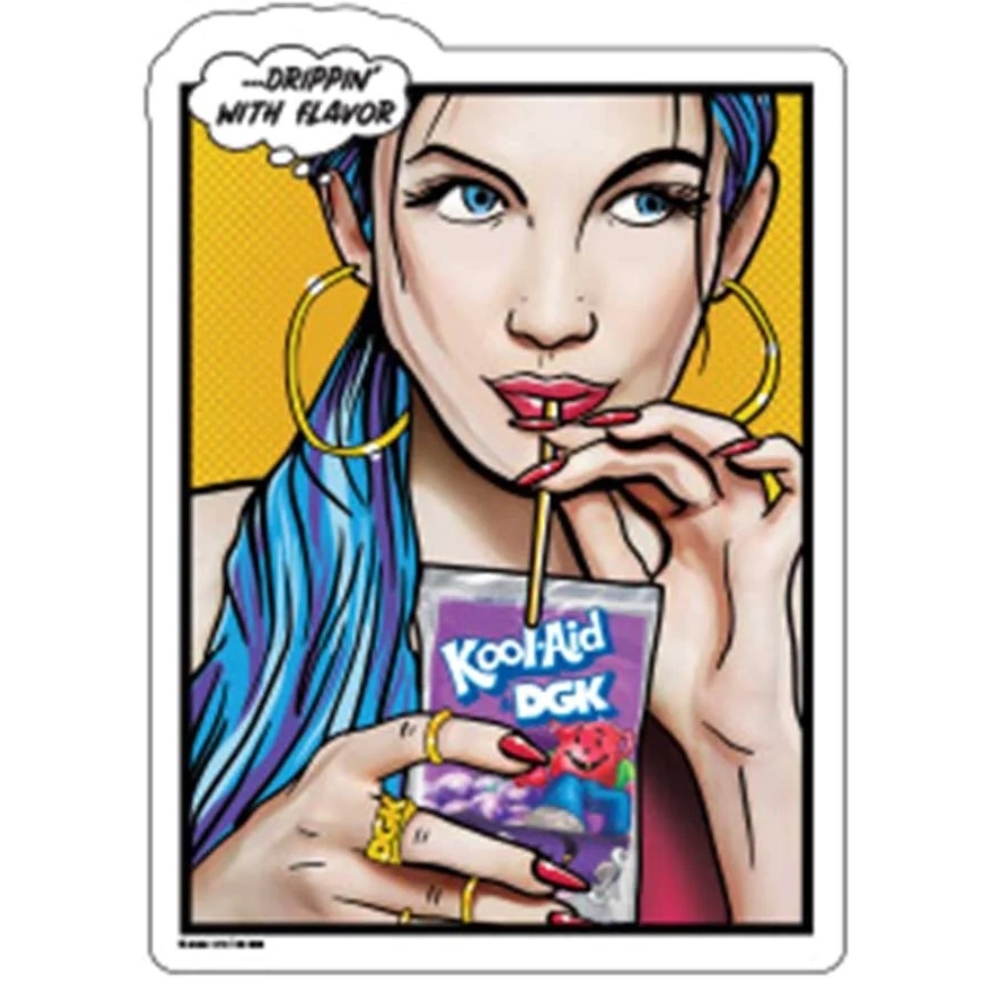 Dgk Kool Aid Sippin Skateboard Sticker