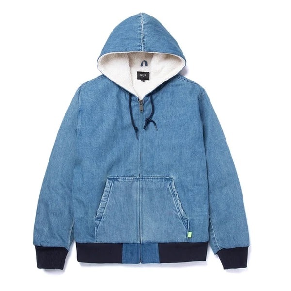 Huf Colton Indigo Hooded Zip Jacket [Size: L]