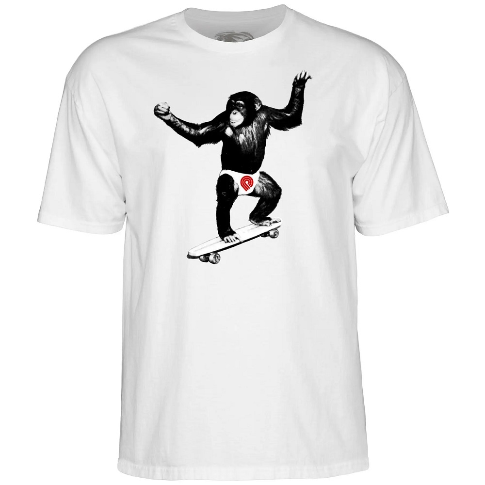 Powell Peralta Skate Chimp White T-Shirt