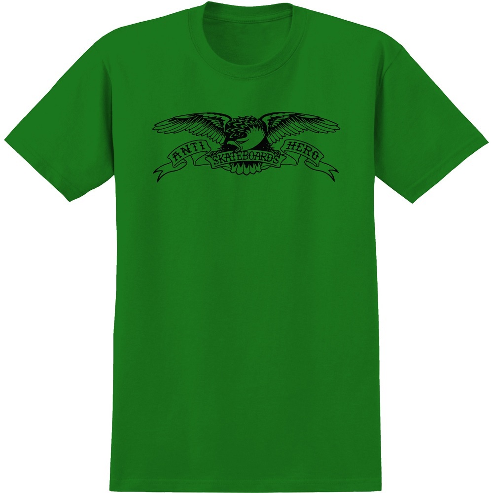 Anti Hero Basic Eagle Kelly Green Black Youth T-Shirt [Size: S]