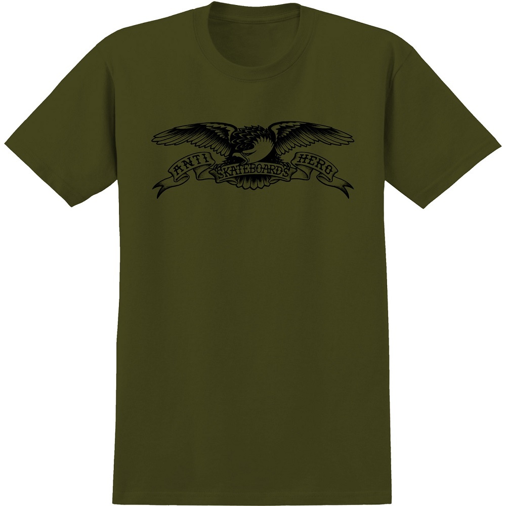 Anti Hero Basic Eagle Green Black T-Shirt [Size: M]