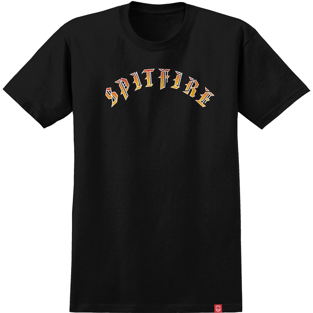 Spitfire Old E Black T-Shirt [Size: M]