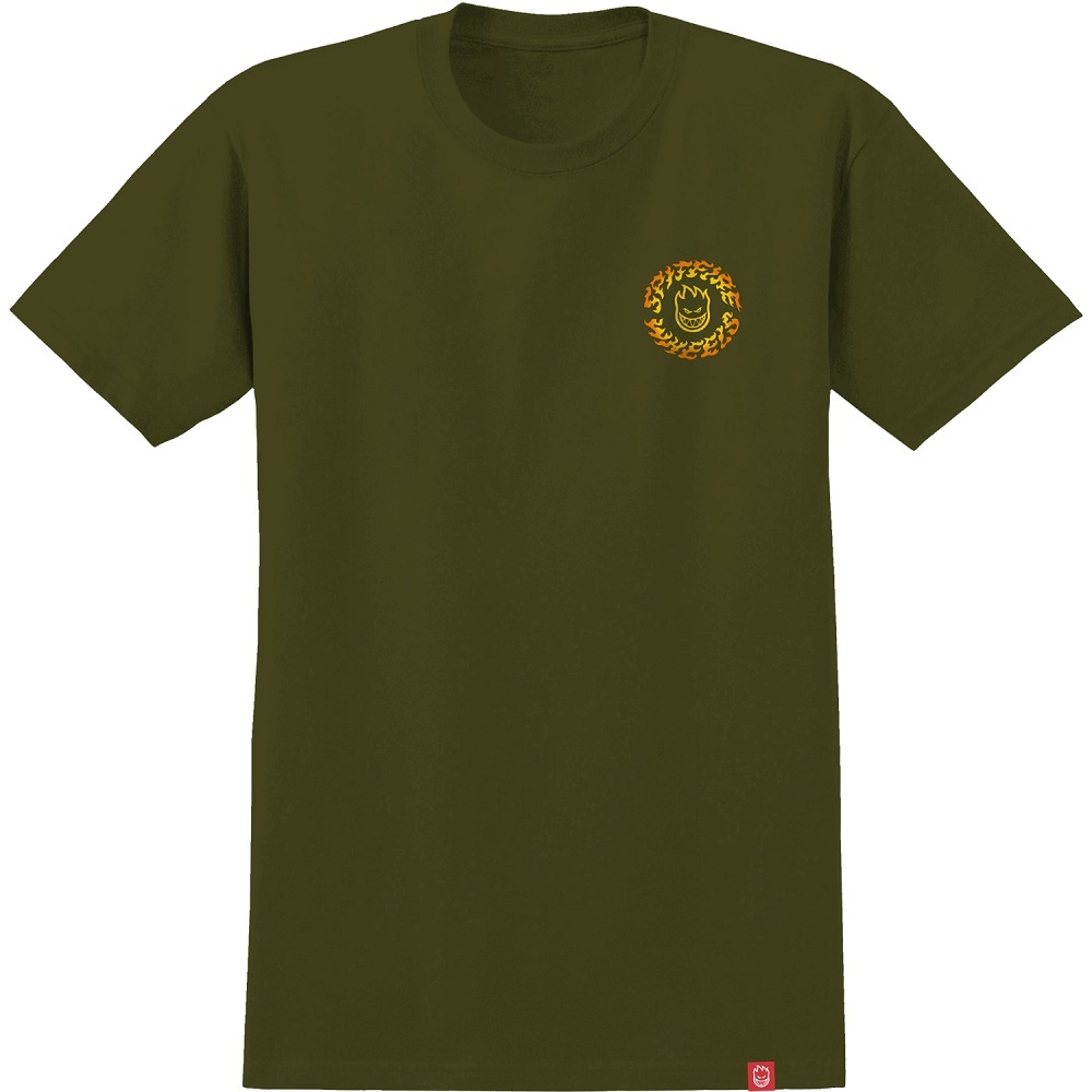 Spitfire Torched Script Green T-Shirt [Size: XL]