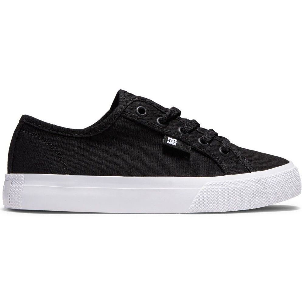 DC Manual Black White Youth Skate Shoes [Size: 11C]