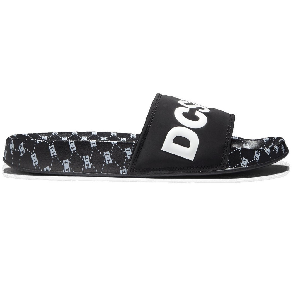 DC Slide SE Black Monogram Sandals [Size: US 9]