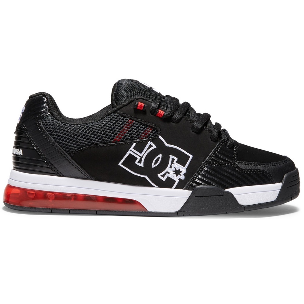 DC Versatile Black White Athletic Red Mens Skate Shoes [Size: US 10]