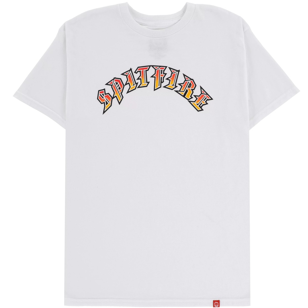 Spitfire Old E Fade Fill White Youth T-Shirt [Size: S]