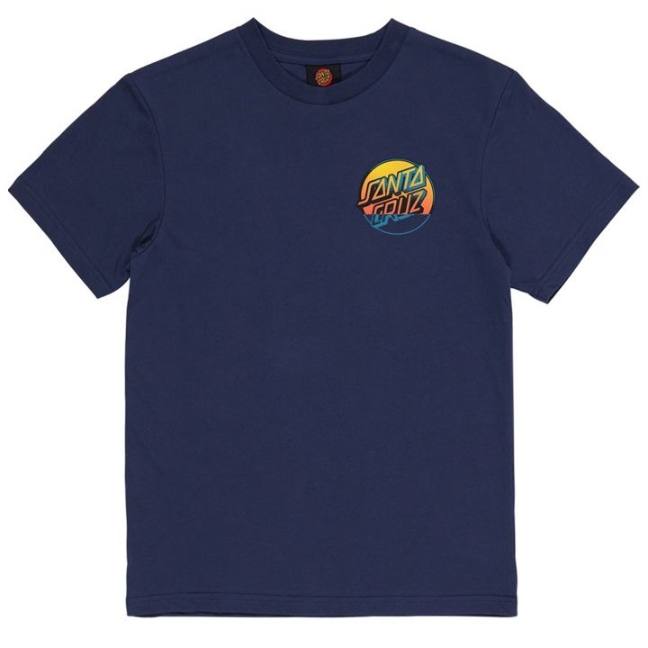 Santa Cruz Screaming Hand Divide Navy Youth T-Shirt [Size: 8]