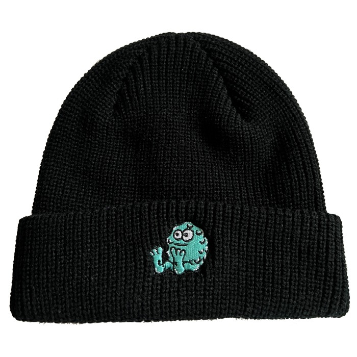 Snot Wheel Co Booger Logo Black Beanie