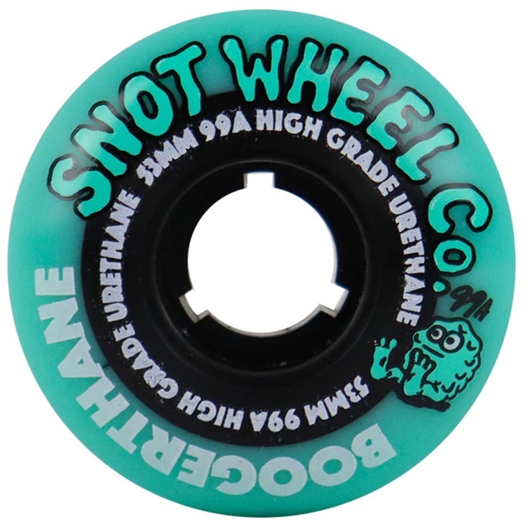 Snot Wheel Co Boogerthane Teal Black 99A 58mm Skateboard Wheels