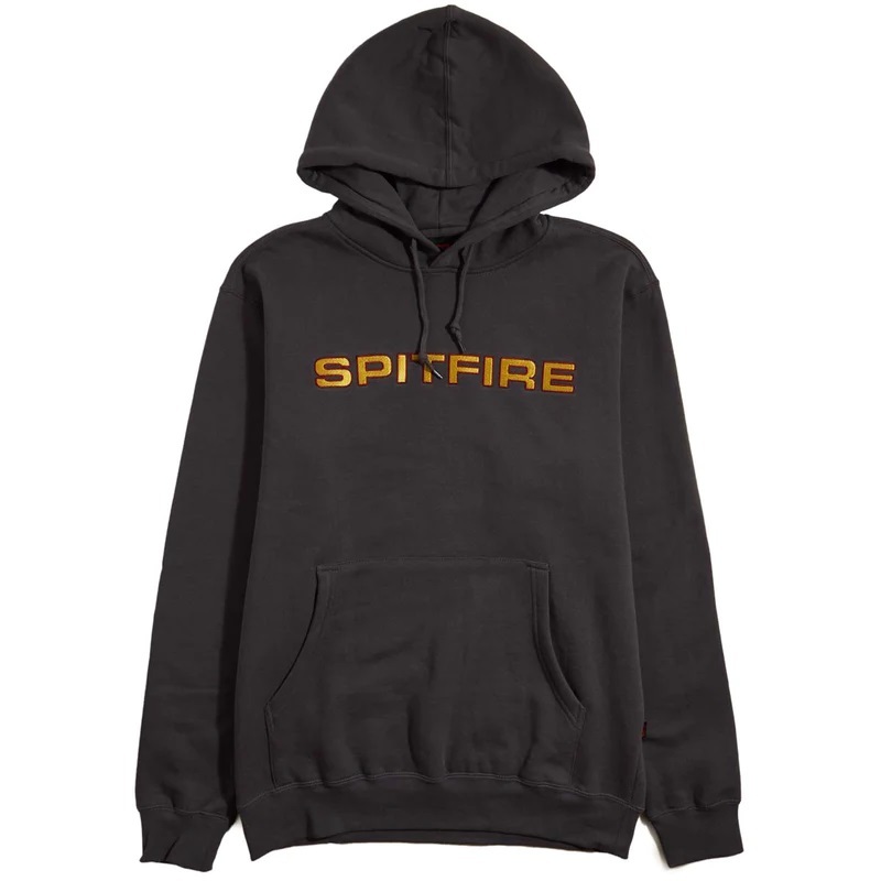 Spitfire Classic 87 Embroidery Charcoal Hoodie [size: S]