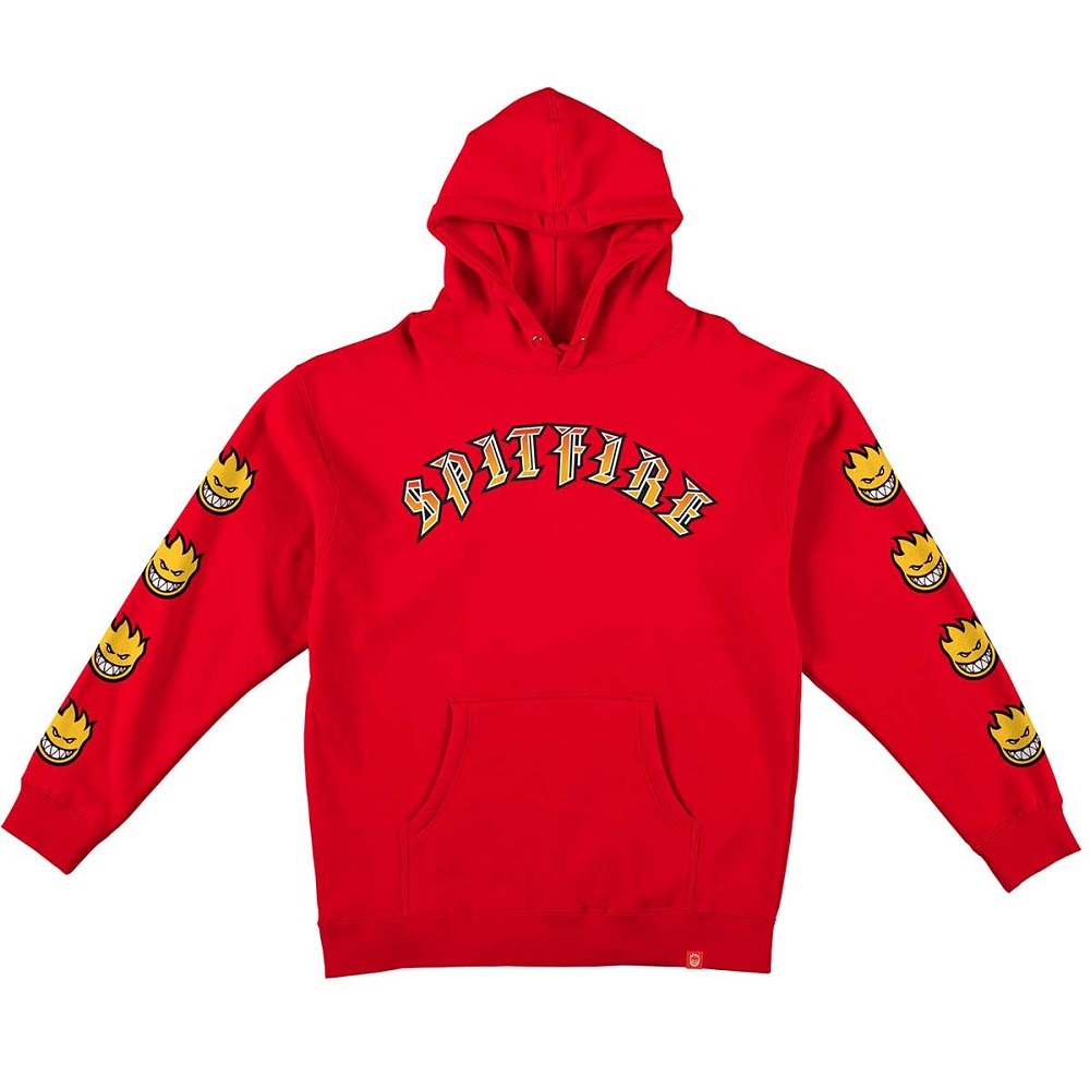 Spitfire Old E Bighead Fill Red Hoodie [Size: S]